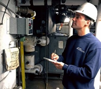 Justin, an HVAC apprentice, is developing his facilities career at C&W Services.